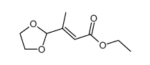 ethyl (E)-4,4-ethylenedioxy-3-methylbut-2-enoate结构式