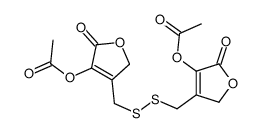 [3-[[(4-acetyloxy-5-oxo-2H-furan-3-yl)methyldisulfanyl]methyl]-5-oxo-2H-furan-4-yl] acetate结构式