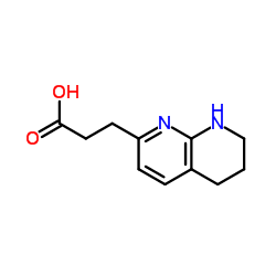 5,6,7,8-四氢-1,8-萘啶-2-丙酸结构式