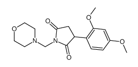 3-(2,4-dimethoxyphenyl)-1-(morpholin-4-ylmethyl)pyrrolidine-2,5-dione Structure