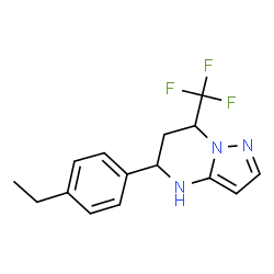 5-(4-ETHYL-PHENYL)-7-TRIFLUOROMETHYL-4,5,6,7-TETRAHYDRO-PYRAZOLO[1,5-A]PYRIMIDINE Structure