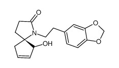 (5S,6R)-1-(2-(benzo[d][1,3]dioxol-5-yl)ethyl)-6-hydroxy-1-azaspiro[4.4]non-7-en-2-one Structure
