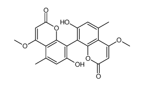 7,7'-Dihydroxy-4,4'-dimethoxy-5,5'-dimethyl-8,8'-bi(2H-1-benzopyran)-2,2'-dione Structure