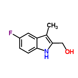 (5-Fluoro-3-methyl-1H-indol-2-yl)methanol结构式