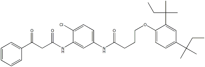 α-Benzoyl-2-chloro-5-[γ-(2',4'-di-t-amylphenoxy)butyramido]acetanilide Structure