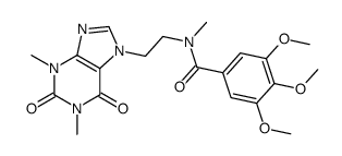 N-[2-(1,3-dimethyl-2,6-dioxopurin-7-yl)ethyl]-3,4,5-trimethoxy-N-methylbenzamide结构式