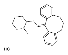 2-[2-(11,12-dihydro-10H-dibenzo[1,2-a:1',2'-e][8]annulen-5-ylidene)ethyl]-1-methylpiperidin-1-ium,chloride Structure