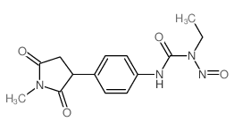 1-ethyl-3-[4-(1-methyl-2,5-dioxo-pyrrolidin-3-yl)phenyl]-1-nitroso-urea结构式