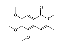 5,6,7-trimethoxy-2,3-dimethyl-1(2H)-isoquinolone结构式