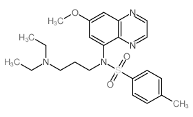 N-(3-diethylaminopropyl)-N-(7-methoxyquinoxalin-5-yl)-4-methyl-benzenesulfonamide Structure