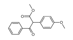 2-(4-Methoxyphenyl)-3-oxo-3-phenylpropansaeure-methylester结构式