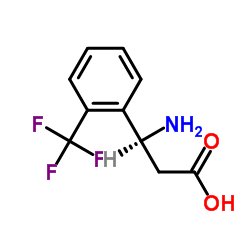(S)-3-Amino-3-(2-(trifluoromethyl)phenyl)propanoic acid structure