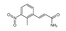 (E)-3-(2-methyl-3-nitrophenyl)-2-propenamide结构式