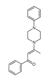 1-Phenyl-3-(4-phenyl-1-piperazinyl)-2-buten-1-one Structure