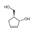 trans-1-hydroxymethyl-2-hydroxy-3-cyclopentene Structure