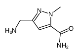 1H-Pyrazole-5-carboxamide,3-(aminomethyl)-1-methyl-(9CI) Structure