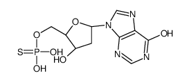 9-[(2R,4S,5R)-5-(dihydroxyphosphinothioyloxymethyl)-4-hydroxyoxolan-2-yl]-3H-purin-6-one结构式