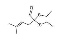 2,2-bis(ethylthio)-5-methyl-4-hexenal结构式