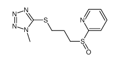 Pyridine, 2-((3-((1-methyl-1H-tetrazol-5-yl)thio)propyl)sulfinyl)- picture