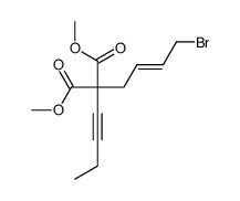 dimethyl 2-(4-bromobut-2-enyl)-2-but-1-ynylpropanedioate结构式