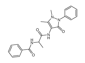 N-(1-((1,5-dimethyl-3-oxo-2-phenyl-2,3-dihydro-1H-pyrazol-4-yl)amino)-1-oxopropan-2-yl)benzamide结构式