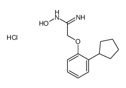 2-(2-cyclopentylphenoxy)-N'-hydroxyethanimidamide,hydrochloride结构式