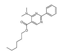 hexyl 4-(dimethylamino)-2-phenylpyrimidine-5-carboxylate结构式