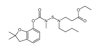 ethyl 3-[butyl-[(2,2-dimethyl-3H-1-benzofuran-7-yl)oxycarbonyl-methylamino]sulfanylamino]propanoate Structure