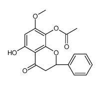 [(2S)-5-hydroxy-7-methoxy-4-oxo-2-phenyl-2,3-dihydrochromen-8-yl] acetate Structure