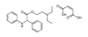 2-(2-anilino-2-phenyl-acetyl)oxyethyl-diethyl-azanium, (Z)-4-hydroxy-4-oxo-but-2-enoate structure