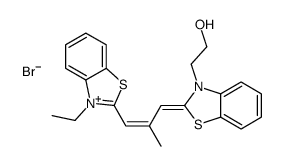 2-[3-(3-ethyl-3H-benzothiazol-2-ylidene)-2-methylprop-1-enyl]-3-(2-hydroxyethyl)benzothiazolium bromide结构式