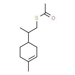 S-[2-(4-Methyl-3-cyclohexen-1-yl)propyl] ethanethioate结构式