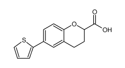 2H-1-Benzopyran-2-carboxylic acid, 3,4-dihydro-6-(2-thienyl) Structure