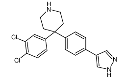 4-(3,4-dichlorophenyl)-4-[4-(1H-pyrazol-4-yl)phenyl]piperidine Structure