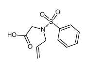 N-allyl-N-benzenesulfonyl-glycine结构式