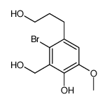 3-bromo-2-(hydroxymethyl)-4-(3-hydroxypropyl)-6-methoxyphenol Structure