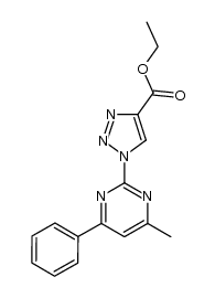 ethyl 1-(4-methyl-6-phenylpyrimidin-2-yl)-1H-1,2,3-triazole-4-carboxylate结构式