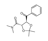 (4S,5S)-5-benzoyl-N,N,2,2-tetramethyl-1,3-dioxolane-4-carboxamide结构式