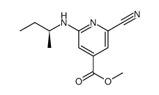 (S)-2-sec-butylamino-6-cyano-isonicotinic acid methyl ester结构式