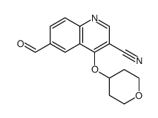 3-Quinolinecarbonitrile, 6-formyl-4-[(tetrahydro-2H-pyran-4-yl)oxy]结构式