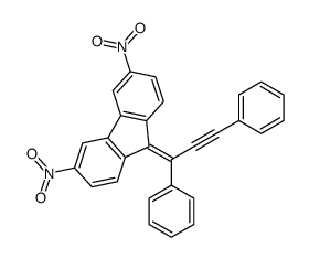 9-(1,3-diphenylprop-2-ynylidene)-3,6-dinitrofluorene结构式
