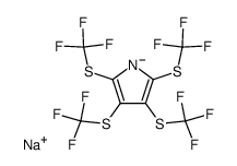 2,3,4,5-Tetrakis(trifluormethylthio)-1-pyrrolylnatrium结构式