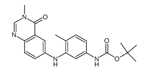 tert-butyl 4-methyl-3-(3-methyl-4-oxo-3,4-dihydroquinazolin-6-ylamino)phenylcarbamate结构式
