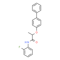 2-(4-Biphenylyloxy)-N-(2-fluorophenyl)propanamide结构式