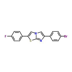 6-(4-Bromophenyl)-2-(4-fluorophenyl)imidazo[2,1-b][1,3]thiazole结构式