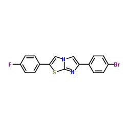 6-(4-Bromophenyl)-2-(4-fluorophenyl)imidazo[2,1-b][1,3]thiazole Structure