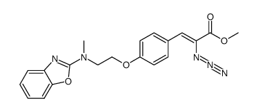 2-azido-3-{4-[2-(benzoxazol-2-yl-methylamino)ethoxy]phenyl}acrylic acid methyl ester结构式