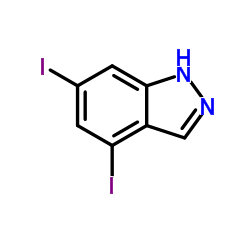 4,6-Diiodo-1H-indazole Structure