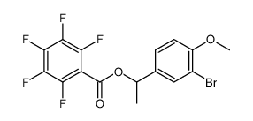1-(3-bromo-4-methoxyphenyl)ethyl 2,3,4,5,6-pentafluorobenzoate Structure