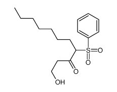 4-(benzenesulfonyl)-1-hydroxyundecan-3-one结构式